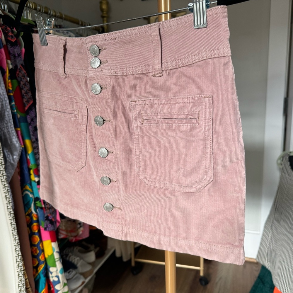 We the Free by Free People | Pink Corduroy Joanie Mini Skirt